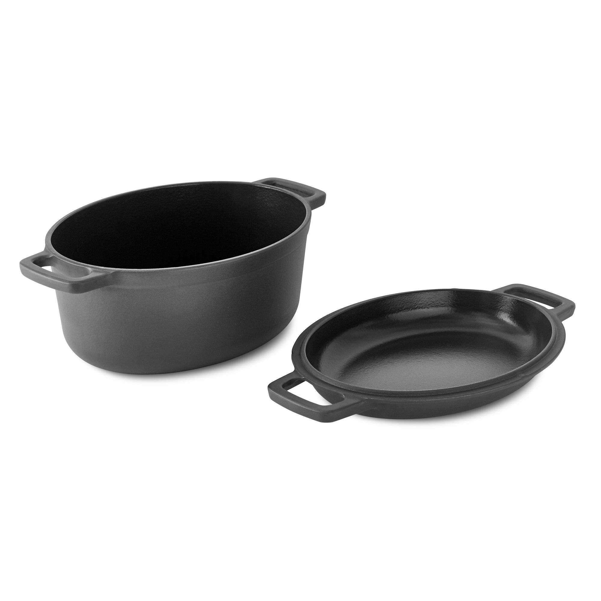 6 Qt. Nonstick Cast Iron Dutch Oven - Matte Black